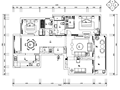 御河湾140平米现代简约住宅设计施工图（附效果图+3D模型）