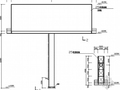 18米高独立双面广告牌结构施工图
