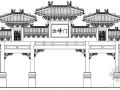 四柱七楼牌楼施工详图