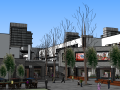 新中式商业步行街建筑设计SU模型