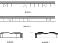 单层钢管桁架结构蔬菜批发市场大棚结构施工图