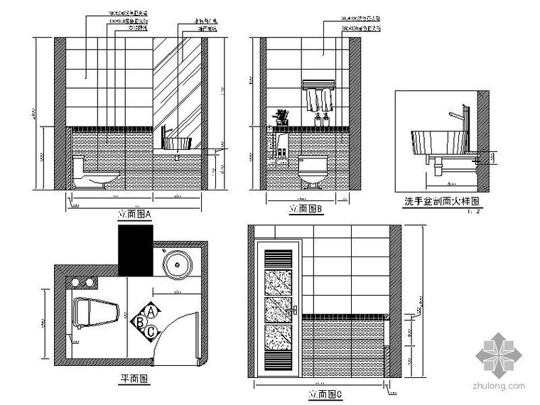 分享家居卫生间立面资料下载