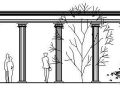 弧形欧式柱廊施工图