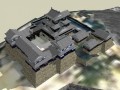 日式古建筑sketchup模型下载
