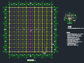 游泳馆屋面网架结构施工图（正放四角锥、螺栓球节点网架）