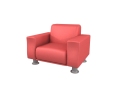 红色大气沙发3D模型下载