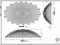 某椭圆网架屋面结构设计图