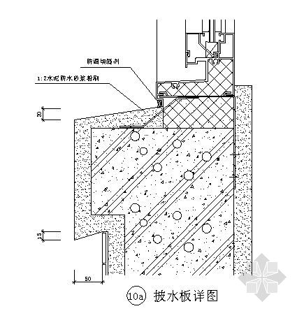 窗户披水板及滴水详图