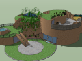 圆形庭院景观特色设计模型