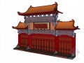 中式古建门头SketchUp模型下载