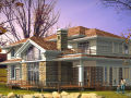 2层独栋别墅建筑方案设计欧式风格（包含效果图+CAD）