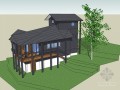 木质小别墅SketchUp模型下载