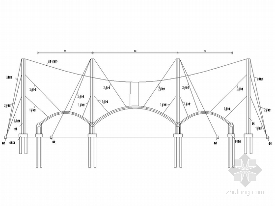 [施工图][福建]下承式双幅钢管混凝土系杆拱桥施工图(含引桥)