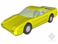 黄色汽车SketchUp模型下载