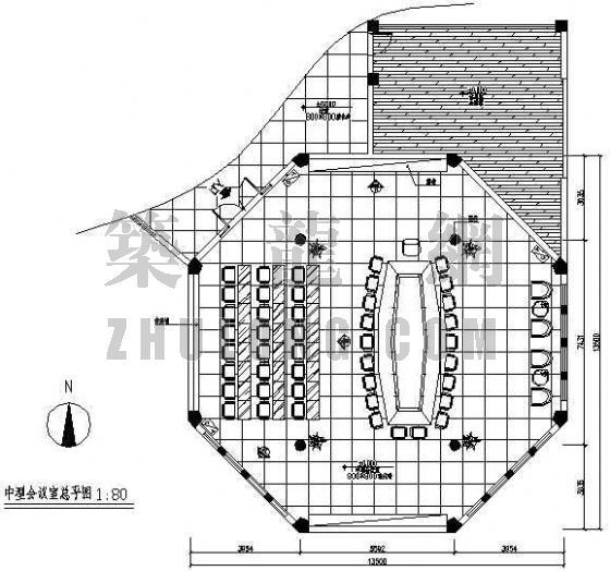 [分享]多功能厅会议室平面图资料下载