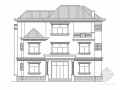三层美式独立别墅方案图（两个车位）