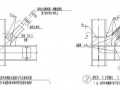 某斜杆为双槽钢或双角钢组合截面与节点板的连接节点详图