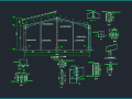 篮球馆钢结构门式钢架厂房施工图