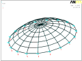 单层球面网壳整体稳定性分析