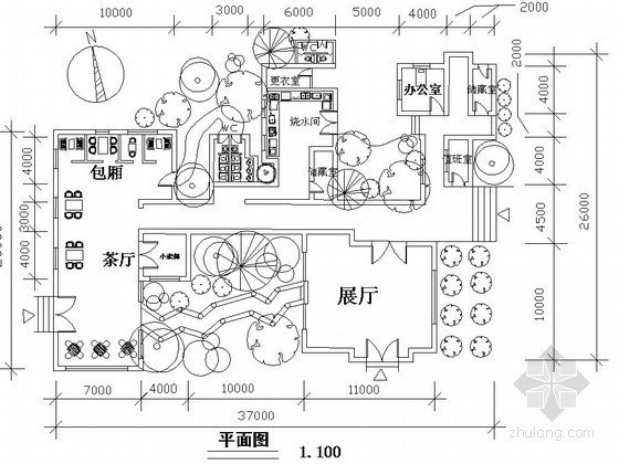 内容简介 图纸包括:   茶室平面图,茶室首层及
