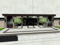  国瑞熙野入口大门建筑设计模型（新中式风格）