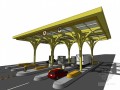 公路收费站SketchUp模型下载