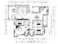 现代简约风三居室住宅设计施工图（附效果图）
