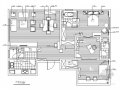 [苏州]东方现代简约三居室样板间CAD装修施工图（含高清实景图）