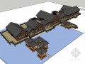 木质农家建筑SketchUp模型下载