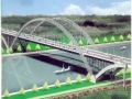 市政主跨240米中承式悬链线钢管混凝土拱桥竣工图