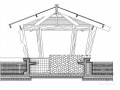 泳池边水吧六角亭施工图