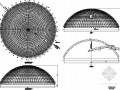 120米直径球壳煤棚网架结构施工图