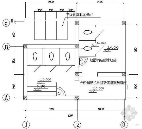 某仿古建筑公共厕所施工详图