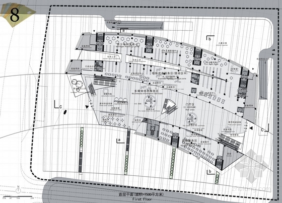 [广州]10层图书馆建筑设计方案文本(含cad 动画)
