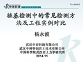 桩基检测中的常见检测方法及工程实例对比