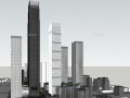 大型城市超高层建筑商业综合体SU模型