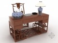 古典中式书桌椅组合3d模型下载