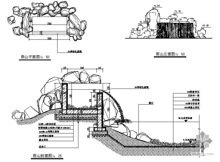 某小型假山详图