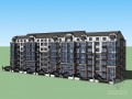中式风格多层住宅sketchup模型下载