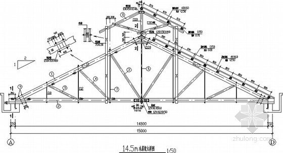 5m木屋架节点构造详图