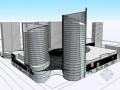 圆形建筑SketchUp模型下载