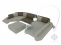 现代时尚沙发3D模型下载