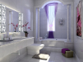 洁净欧式洗浴间3D模型下载