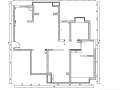 日式风格三居室住宅设计施工图（附效果图）