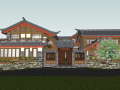 中式风格古镇草居建筑sketchup模型