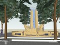 广场喷泉SketchUp模型下载