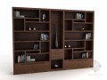 木制装饰书柜3d模型下载