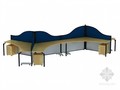 组合办公桌3D模型下载