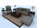 现代欧式沙发茶几3D模型下载