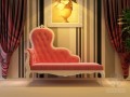 红色贵妃沙发3D模型下载